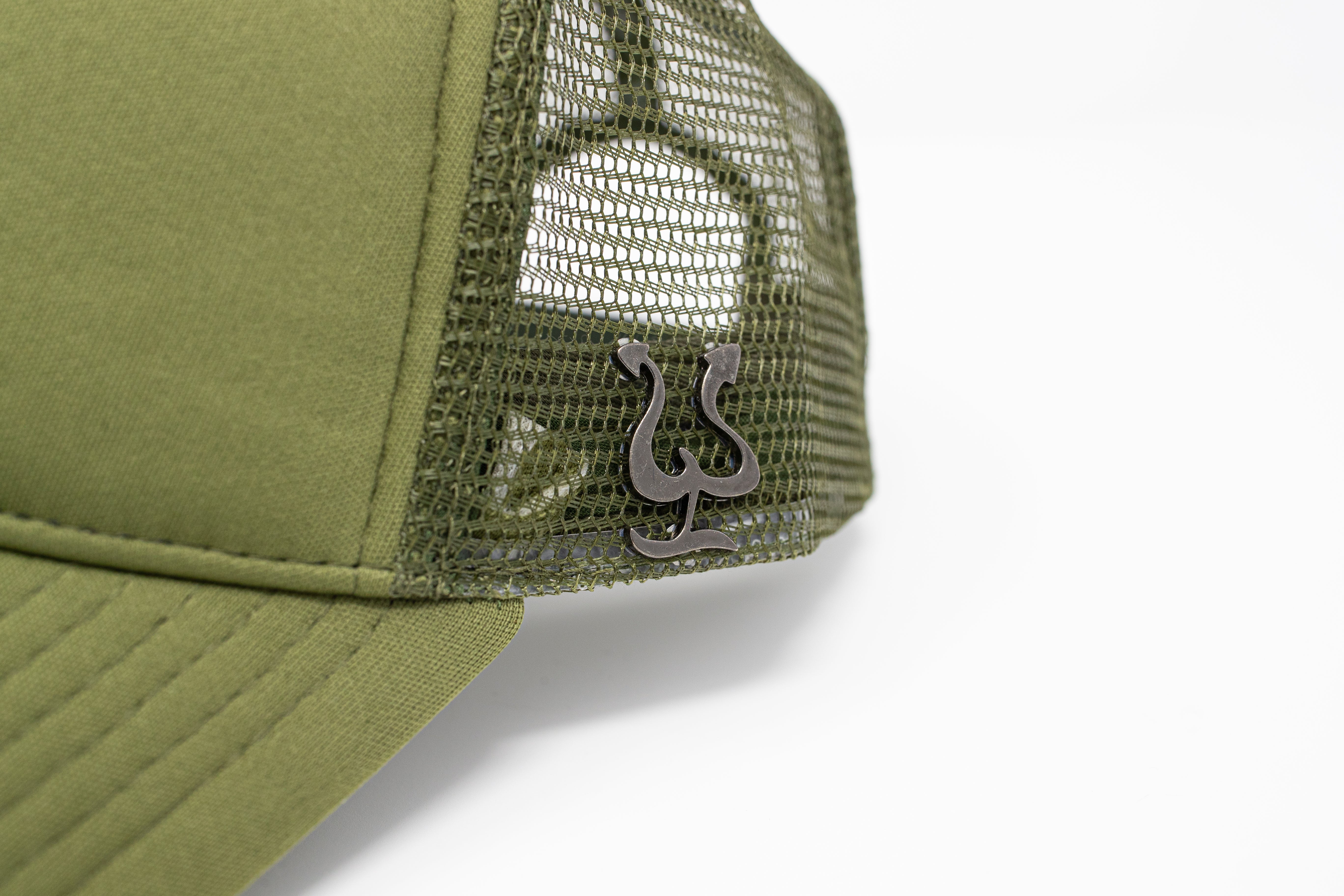 Pepe Aguilar Embossed Army Green Foam Trucker Hat Size:L